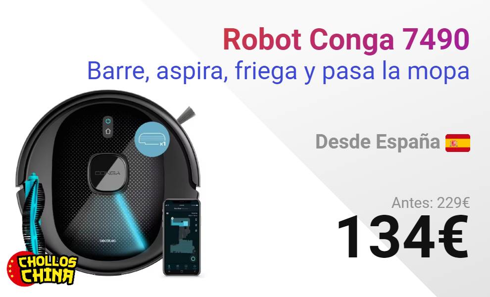 Robot de limpieza Conga 7490 Immortal Genesis por 134€ - cholloschina