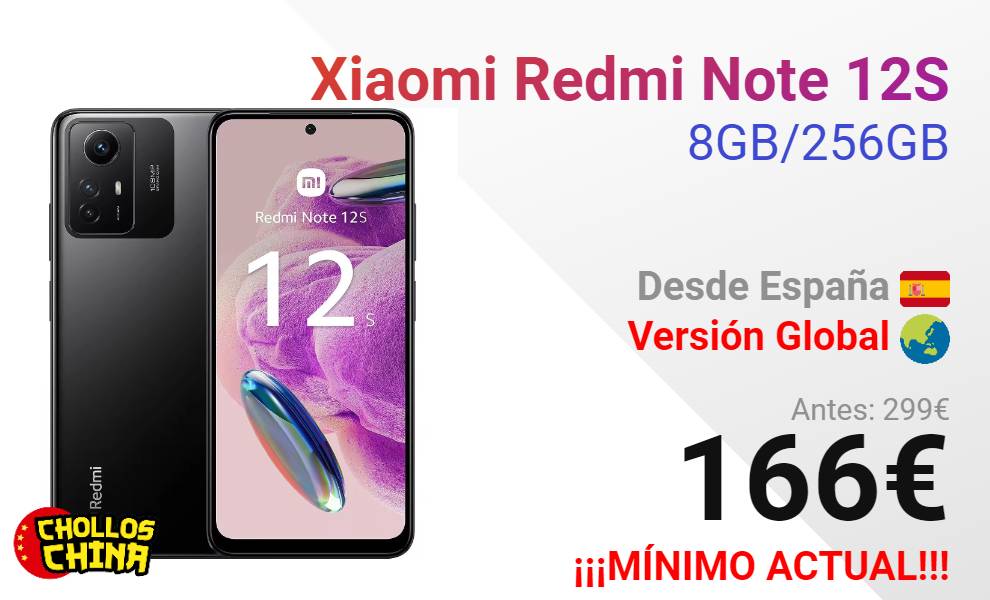 Xiaomi Redmi Note 12S 8GB/256GB por 166€ - cholloschina
