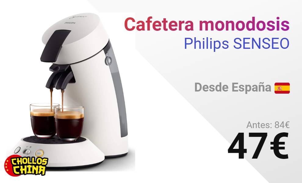 Cafetera monodosis Philips SENSEO por 47€ - cholloschina