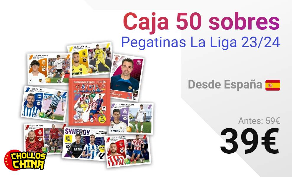 Caja 50 sobres de pegatinas Panini La Liga 2023-2024 por 29€ - cholloschina