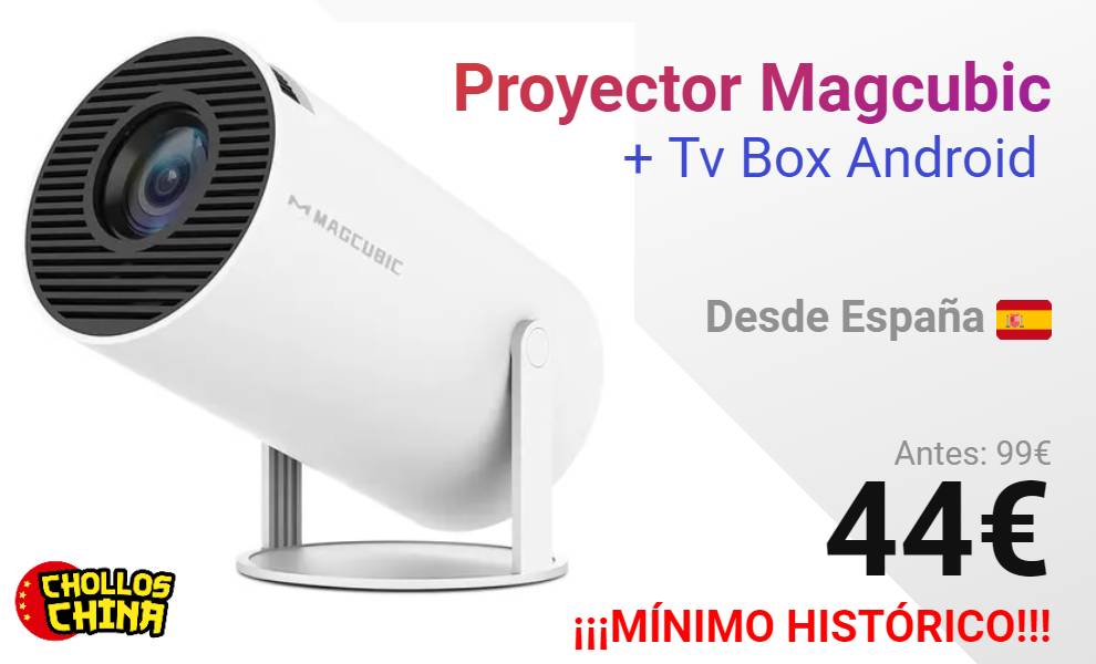 Proyector Magcubic HY300 HD compatible 4K + Tv Box Android por 44€ -  cholloschina