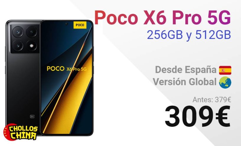 POCO X6 Pro 5G 8GB/256GB y 12GB/512GB por 309€ - cholloschina