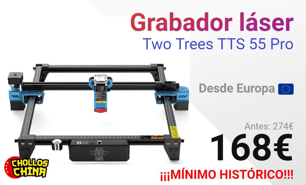 Grabador láser Two Trees TTS 55 Pro por 168€ - cholloschina