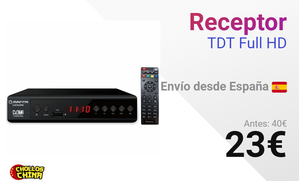 CHOLLAZO DESDE ESPAÑA] Receptor TDT Full HD por 23€ - cholloschina