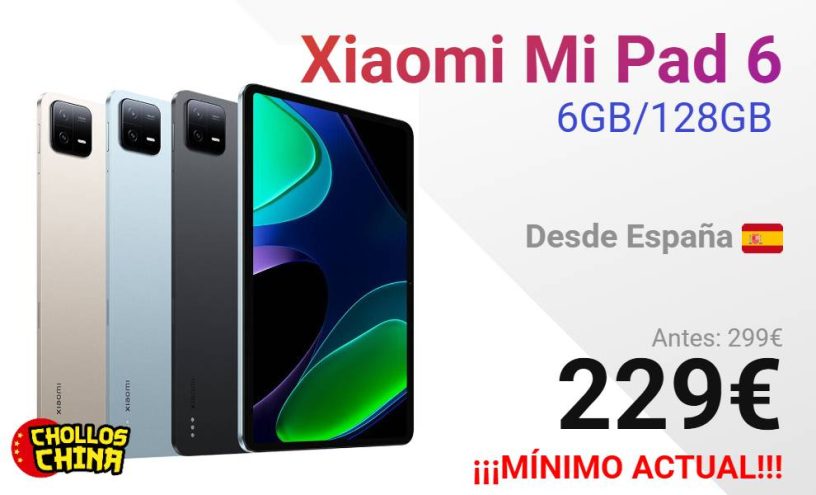 Xiaomi Mi Pad 6 Global 6GB/128GB por 229€