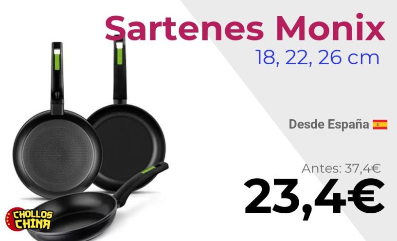 Set de sartenes Monix Green por 23,4€