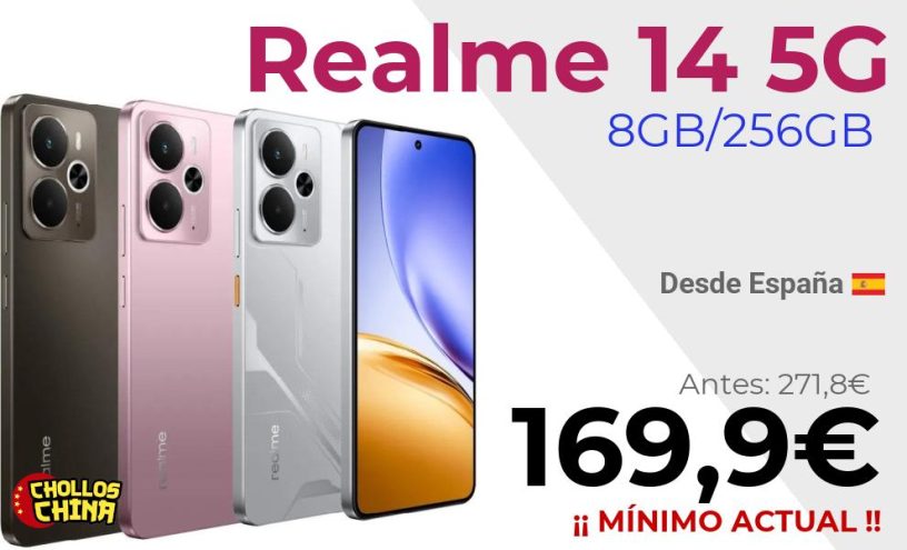 Realme 14 5G 8GB/256GB por 169,9€