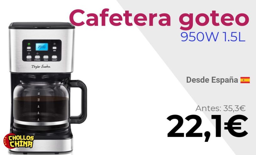 Cafetera de goteo Taylor Swoden por 22,1€
