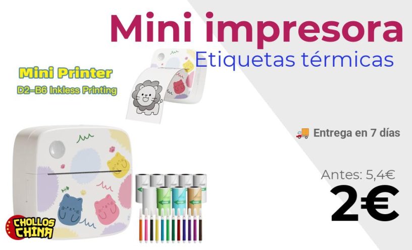 Impresora portátil Dolewa D2 por 2€