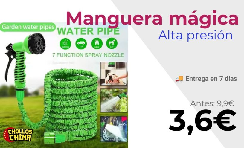 Manguera retráctil de alta presión por 3,6€