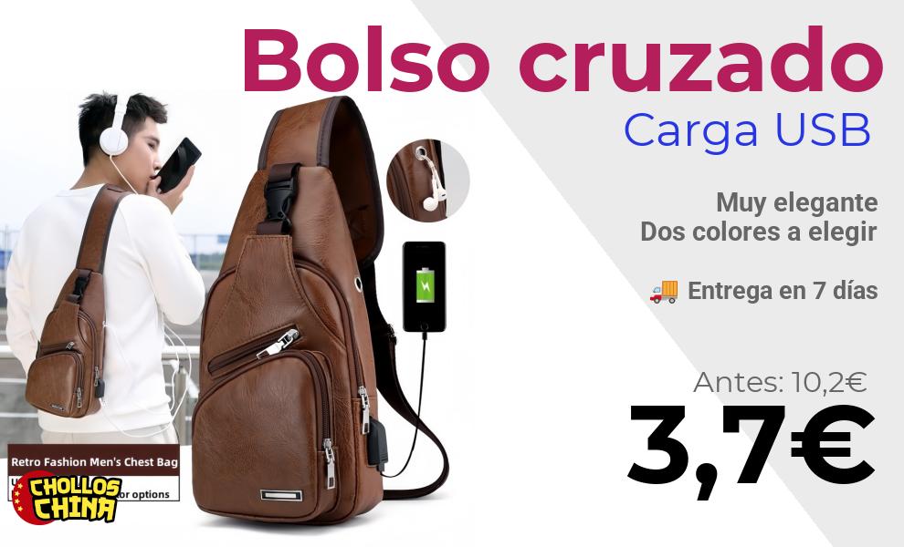 Bolso cruzado multifuncional para hombre por 3,7€