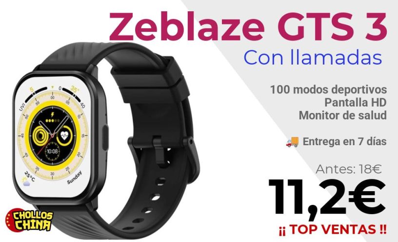 Reloj inteligente Zeblaze GTS 3 por 11,2€