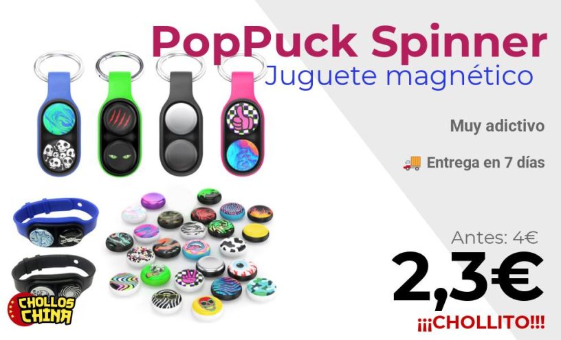 Spinner magnético PopPuck juguete antiestrés por 2,3€