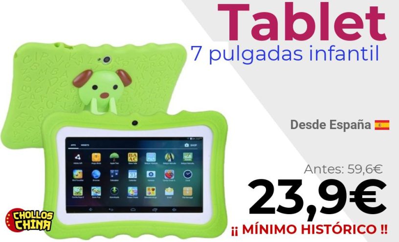Tablet infantil de 7 pulgadas por 23,9€