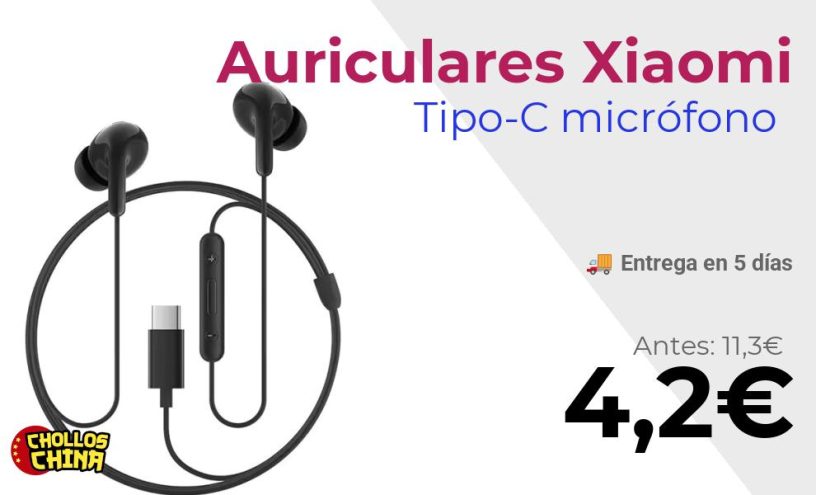 Auriculares tipo C Xiaomi HiFi por 4,2€