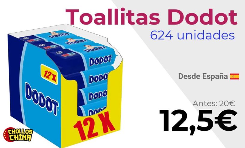 Toallitas para bebé Dodot por 12,5€
