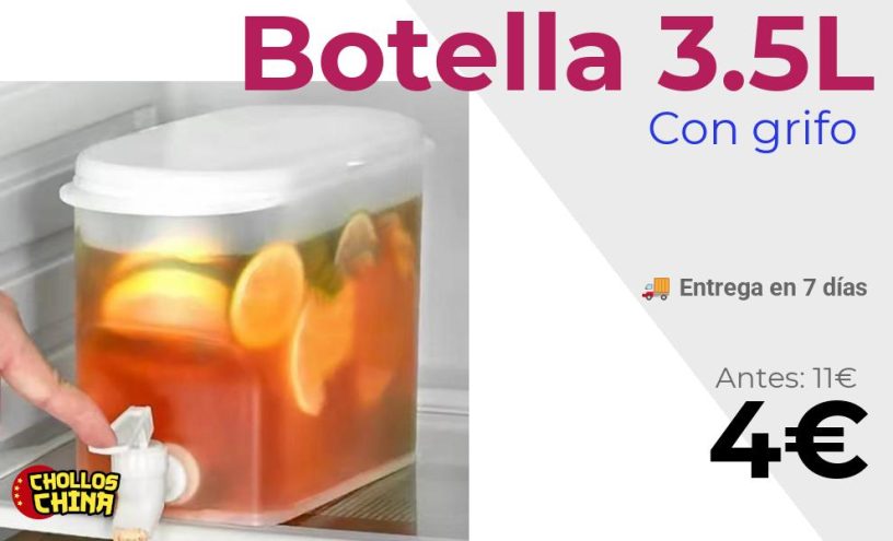 Botella de agua con grifo 3.5L por 4€