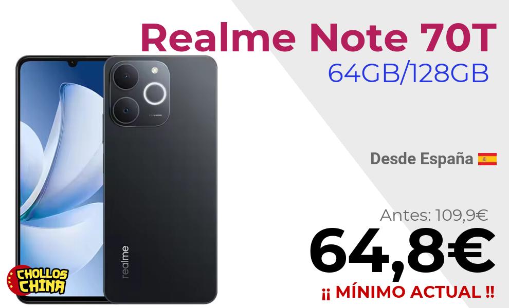 Realme Note 70T 4G 6000mAh por 64,8€