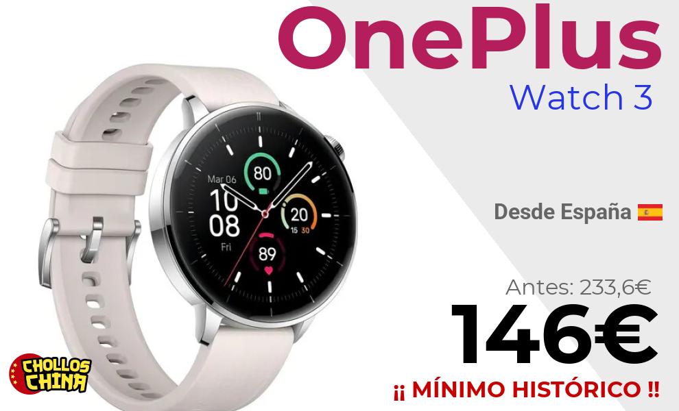 Smartwatch OnePlus Watch 3 por 146€