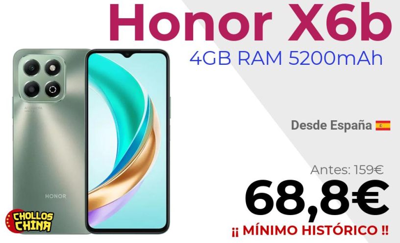 Honor X6b 128GB por 68,8€
