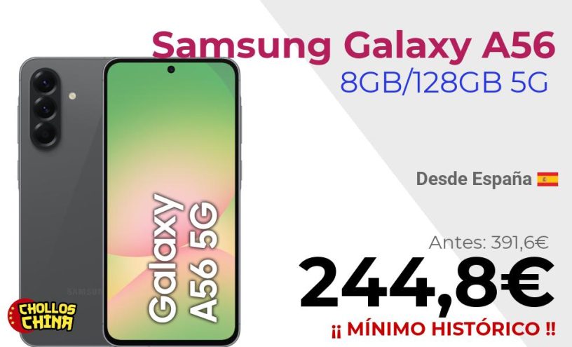 Samsung Galaxy A56 5G 128GB/256GB por 244,8€