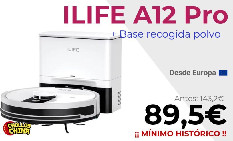 Robot aspirador ILIFE A12 Pro por 89,5€