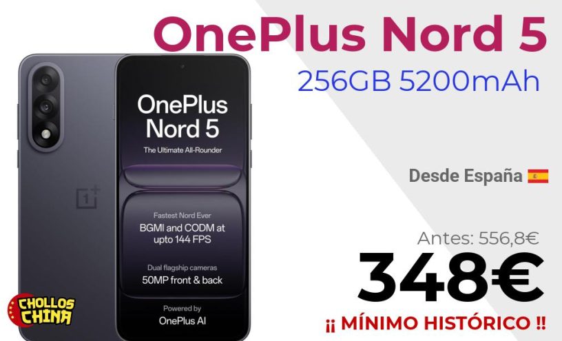 OnePlus Nord 5 5G 256GB por 348€
