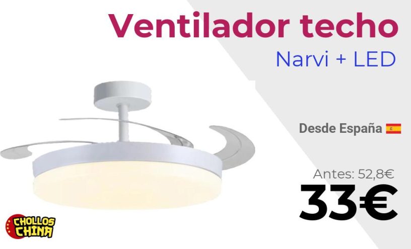 Ventilador de techo Narvi Ronda 1661 por 33€