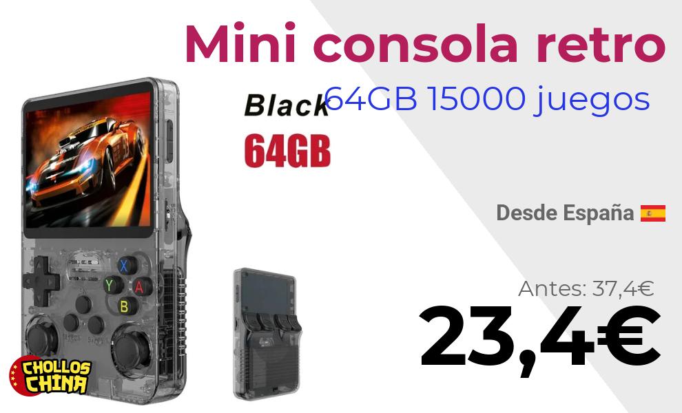 Consola portátil Retro R36S 64GB por 23,4€