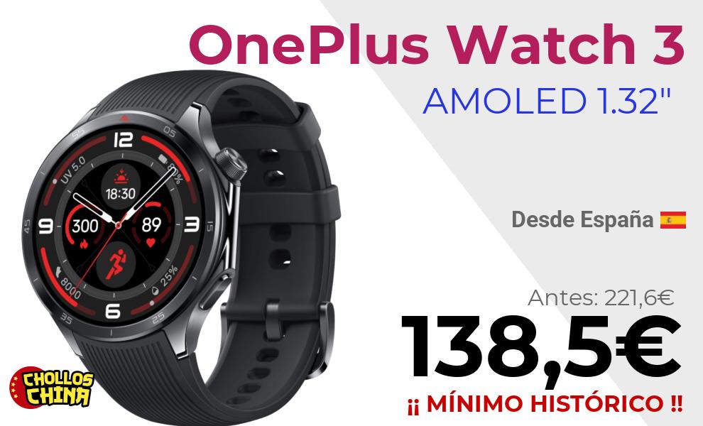 Smartwatch OnePlus Watch 3 43 mm por 138,5€