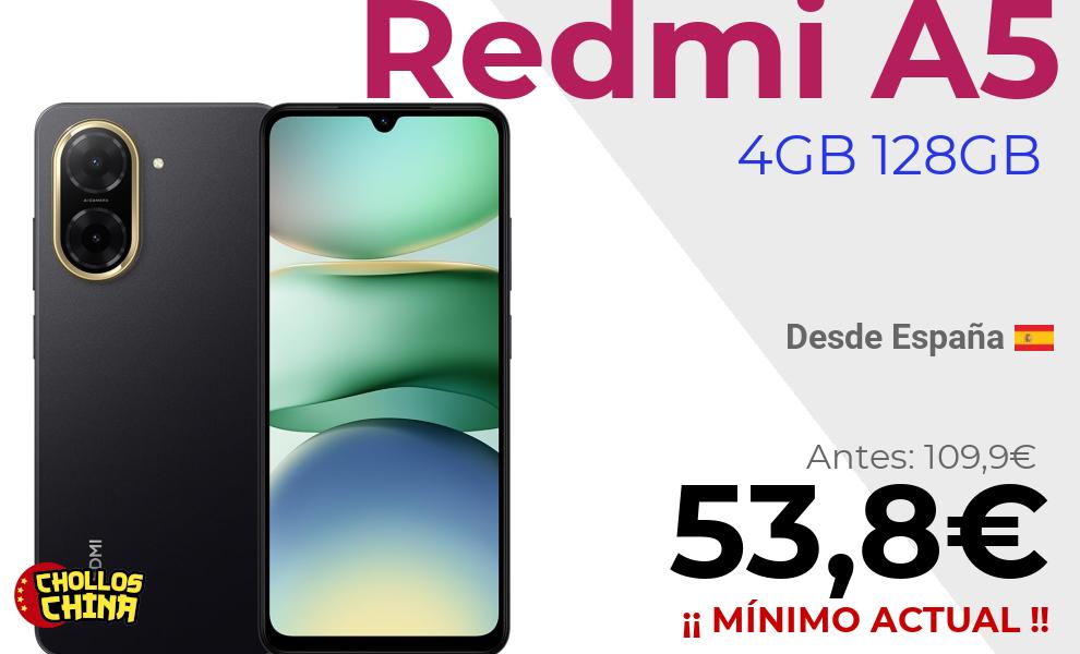 Redmi A5 4GB+128GB por 53,8€