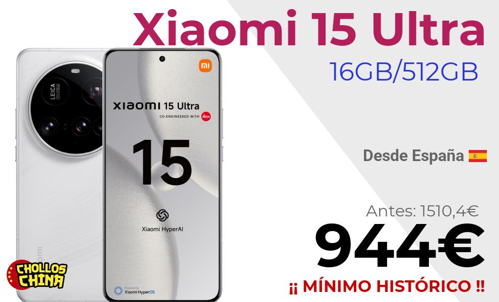 Xiaomi 15 Ultra 16GB/512GB por 944€