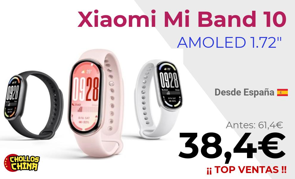 Pulsera inteligente Xiaomi Mi Band 10 por 38,4€