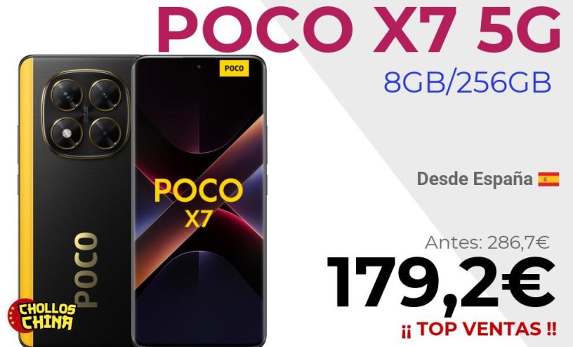 POCO X7 5G 8GB/256GB por 179,2€