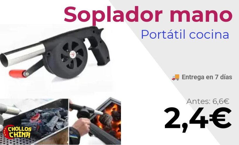 Soplador portátil para barbacoa por 2,4€