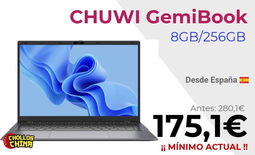 Portátil CHUWI GemiBook XPro 16GB 512GB por 175,1€