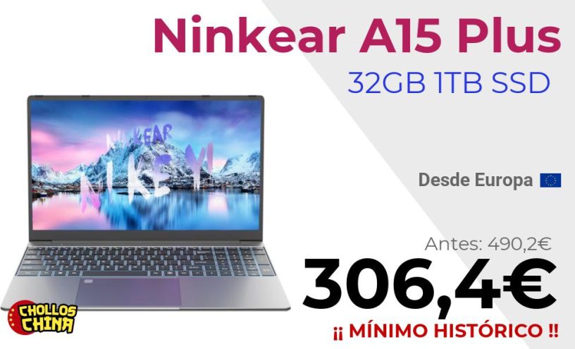 Portátil Ninkear A15 Plus 32GB 1TB por 306,4€