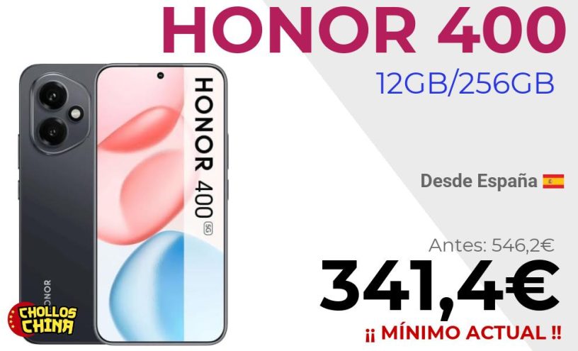 HONOR 400 5G 256GB por 341,4€