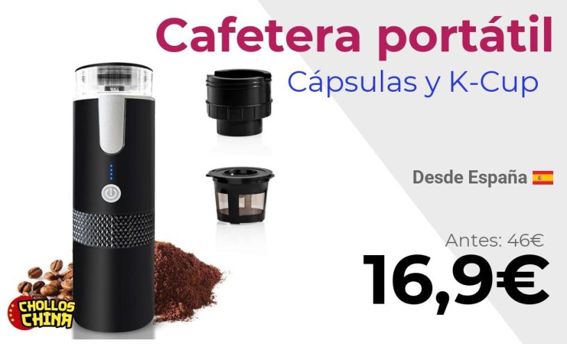 Cafetera portátil inalámbrica por 16€