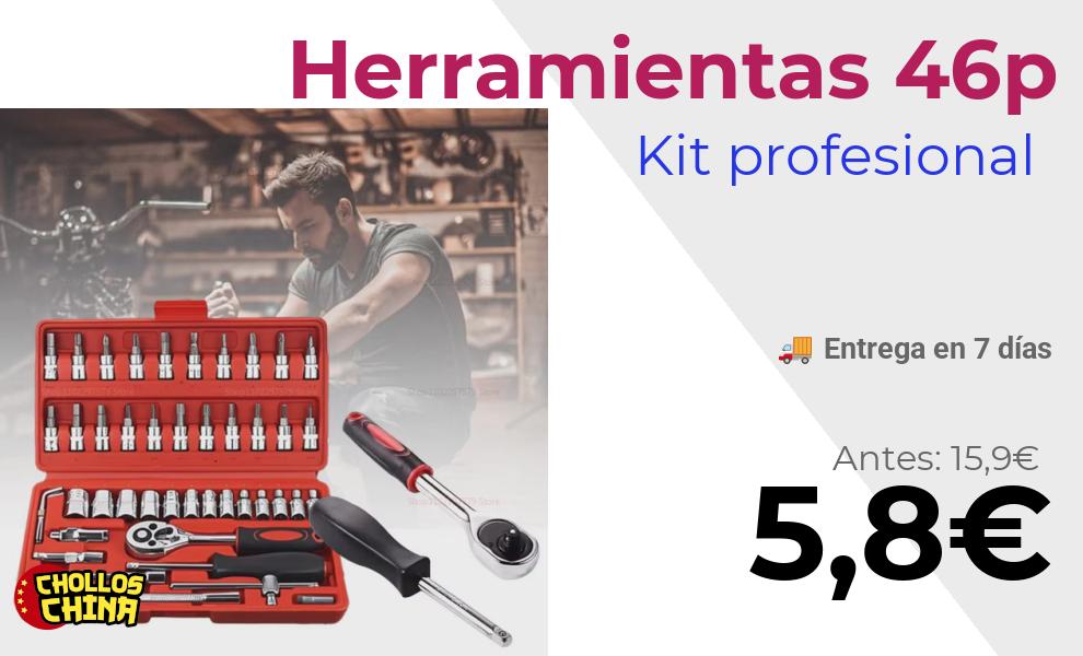 Juego herramientas reparación 46 piezas por 5,8€