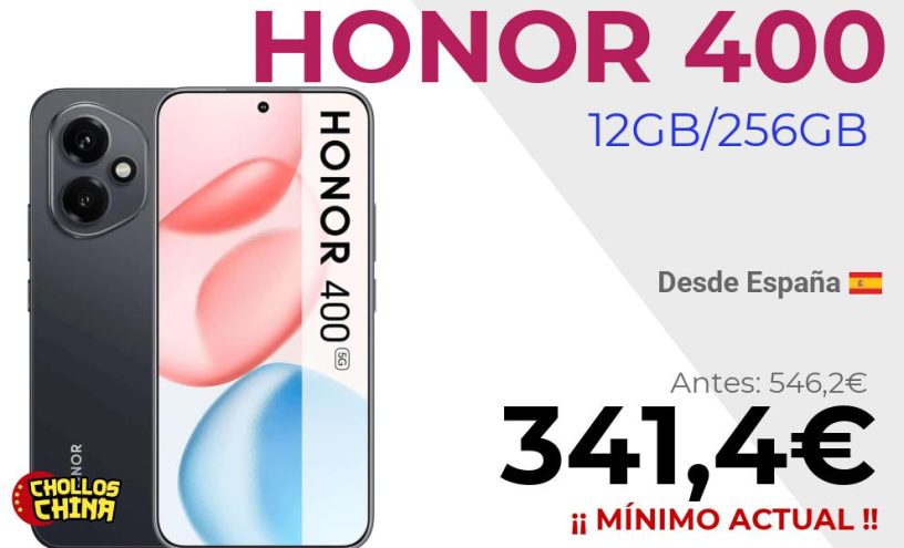 HONOR 400 5G 256GB por 341,4€