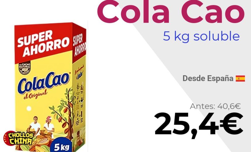 Cola Cao Original soluble 5 kg por 25,4€