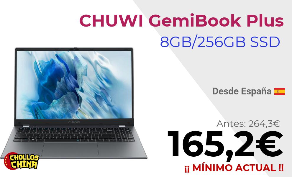 Portátil CHUWI GemiBook Plus 16GB 512GB por 165,2€