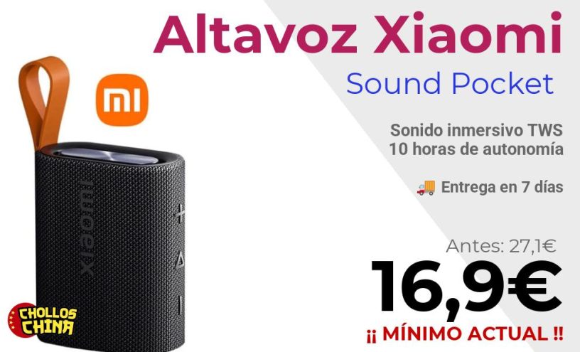 Altavoz portátil Xiaomi Sound Pocket por 16,9€