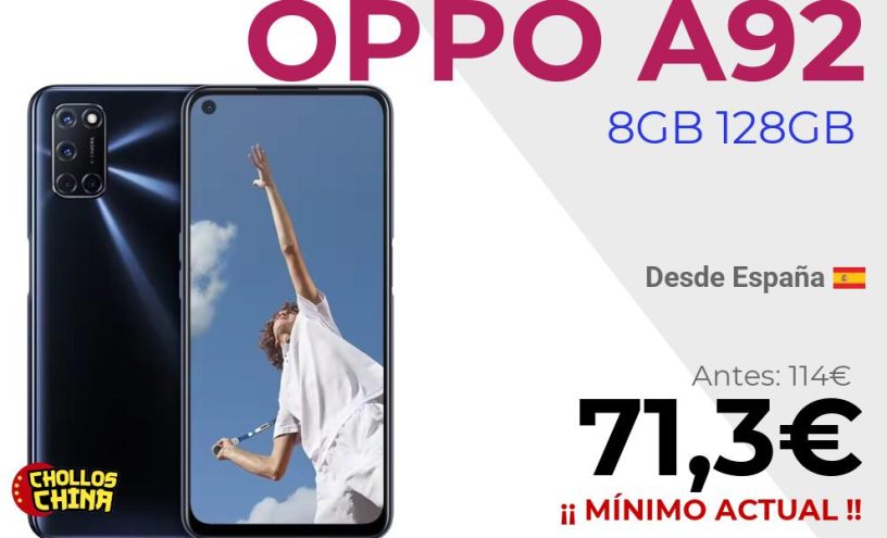 OPPO A92 8GB/128GB por 71,3€