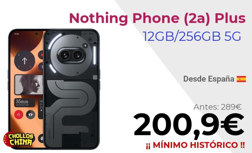 Nothing Phone (2a) Plus 12+256GB por 200,9€