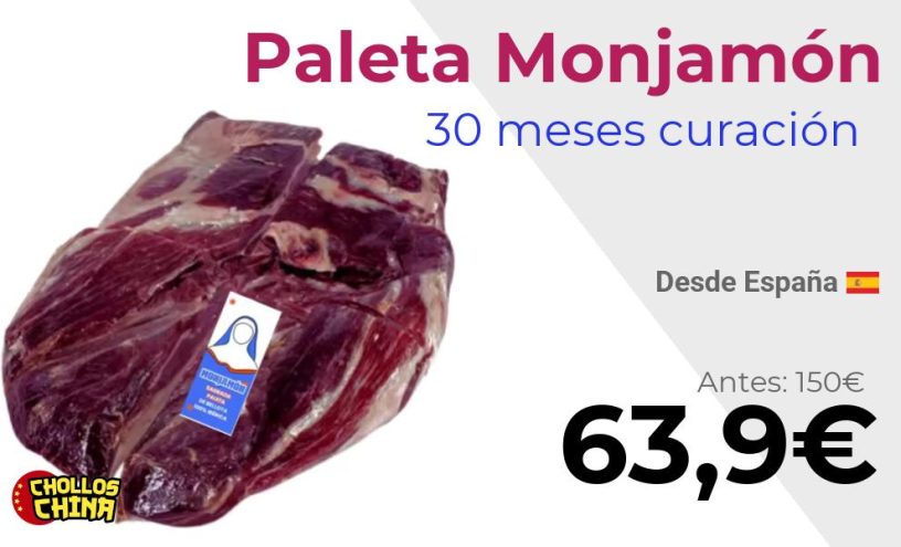 Paleta de bellota 100% ibérica Monjamón por 63,9€
