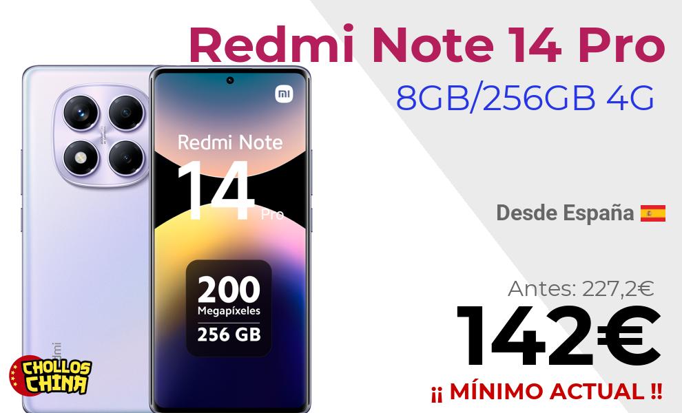 Redmi Note 14 Pro 8+256GB por 142€