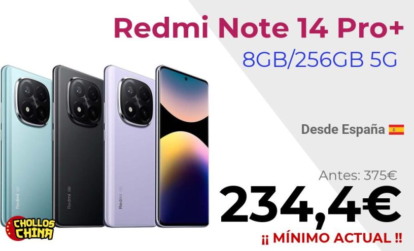Redmi Note 14 Pro Plus 5G 256GB por 234,4€