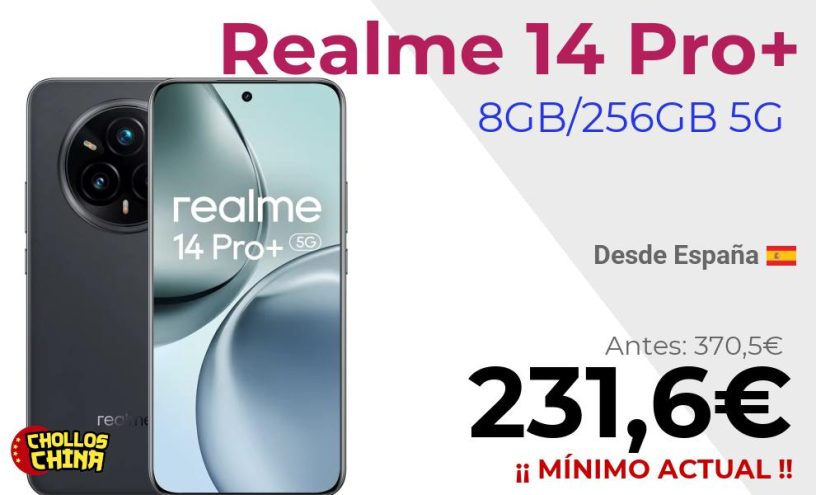 Realme 14 Pro Plus 5G 256GB por 231,6€